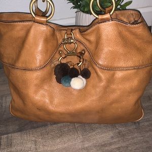 VINTAGE JUICY COUTURE BROWN LEATHER PURSE